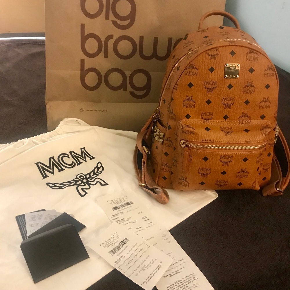 MCM Stark Designer Mini Backpack (Medium)